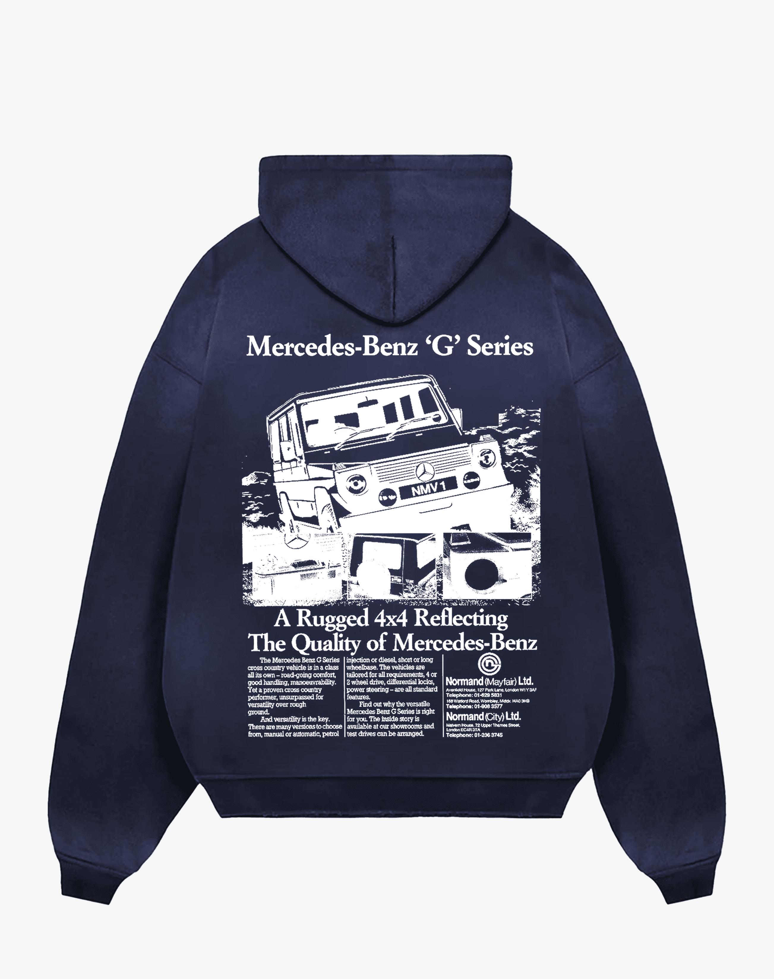 G Hoodie Navy Back